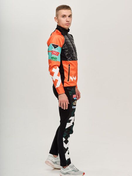 Разминочный костюм DE Югра оранжевый со спонсорами