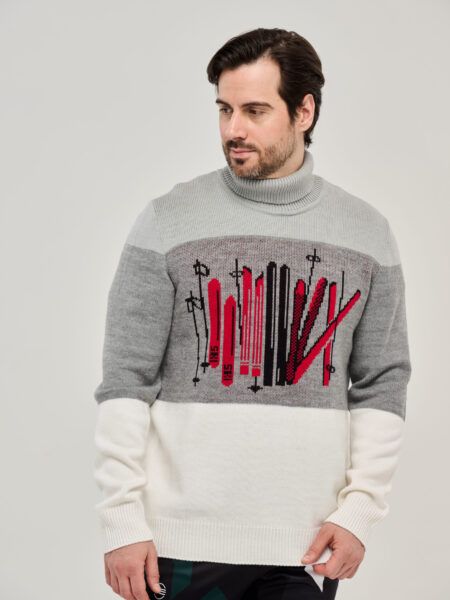 Свитер DE Ski wall белый/серый